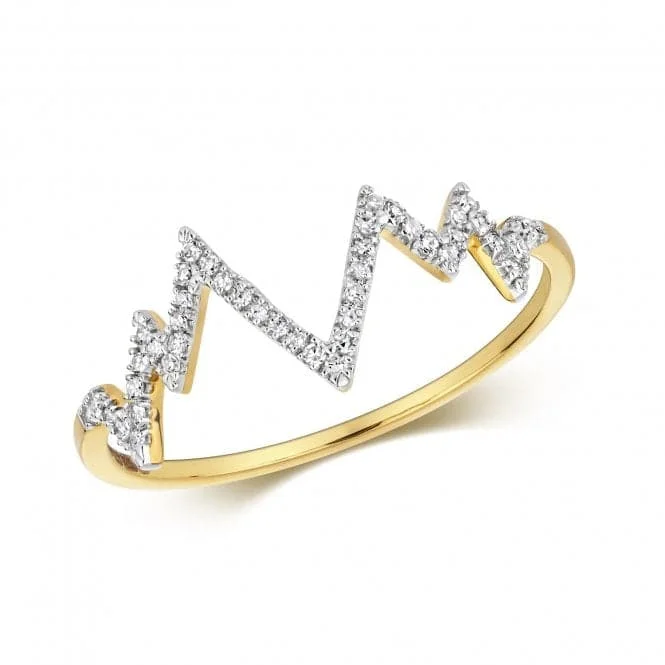 Enamel - Coated Fashion Rings in Bright Colors with Animal - Print PatternsDiamond Jewellery 9ct Heartbeat Gold RD811