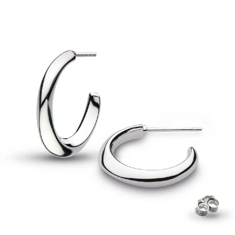 Statement hoop earringsKit Heath Bevel Cirque 20mm Semi Hoop Stud Earrings