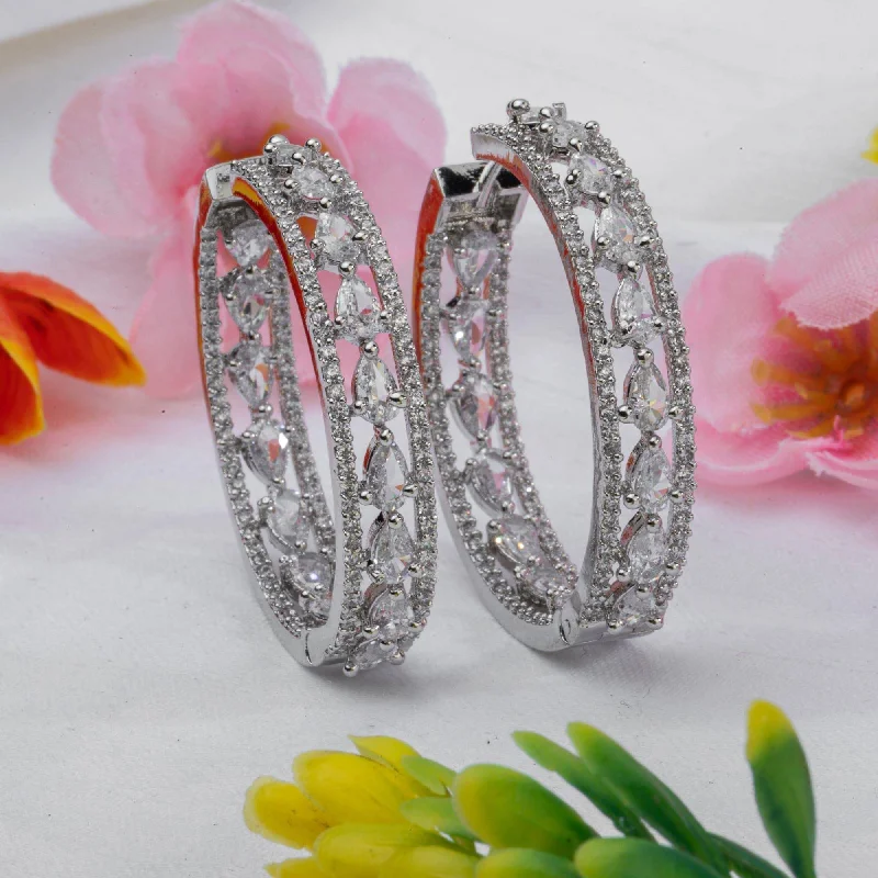 Diamond hoop earringsDaisy - American Diamond Hoop Earrings in Five Colours