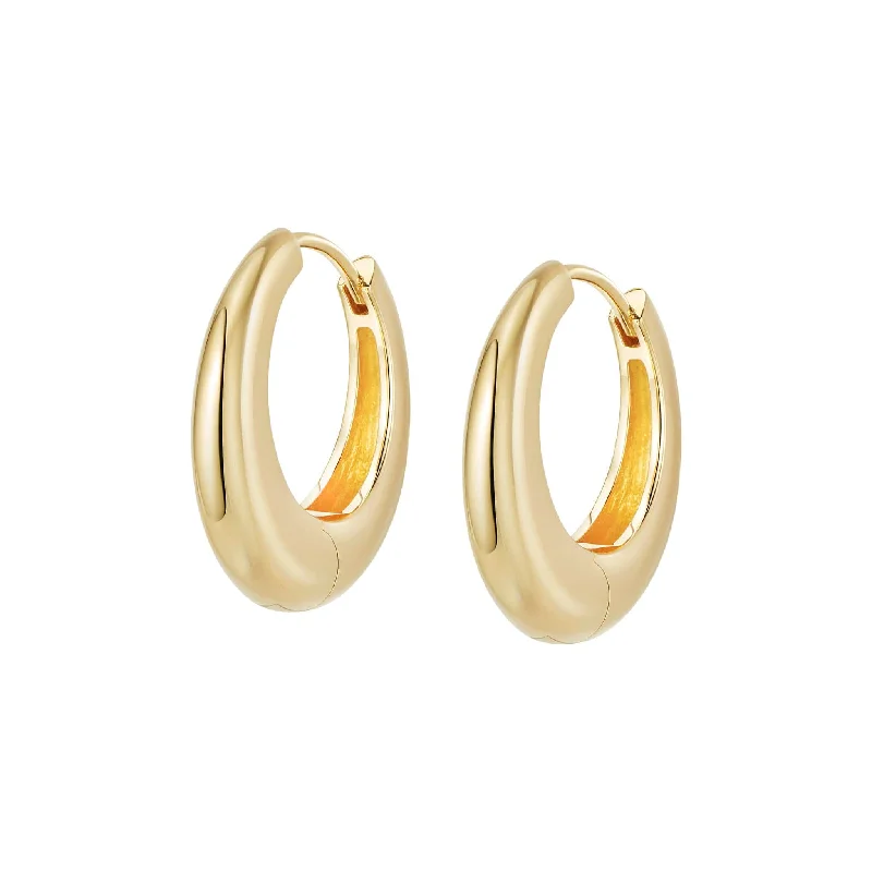 Chunky hoop earringsEstée Lalonde Maxi Dome Hoop Earrings 18ct Gold Plate