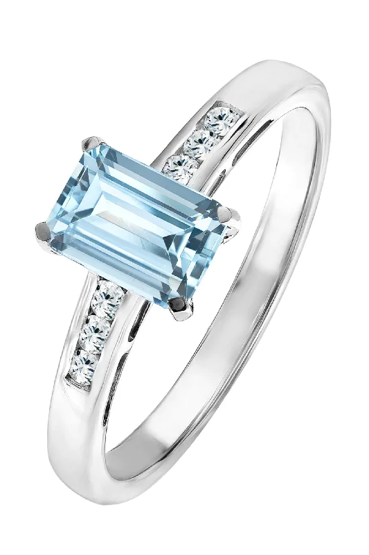 Bangle - Style Fashion Rings in Rose - Gold - Plated Aluminum with Etched Patterns9ct White Gold Aquamarine and Diamond Ring