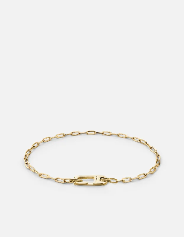 Minimalist Women's Rings with a Single Pearl in 14K Gold - Plated BandsAnnex Volt Link Bracelet, Gold Vermeil