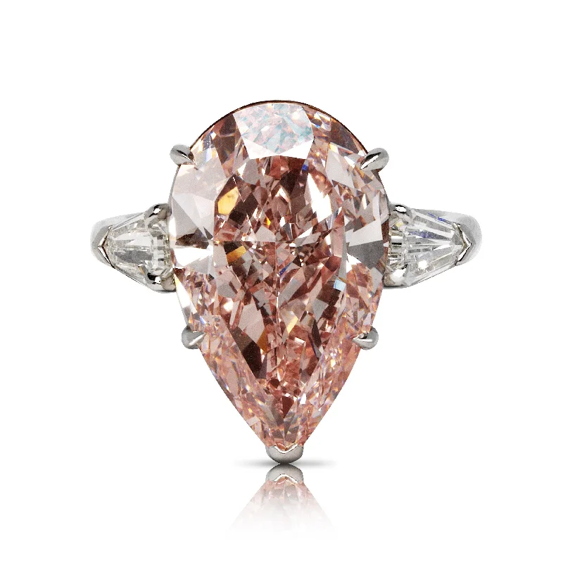 Princess - Cut Women's Diamond Rings in White Gold with a High - Clarity Diamond for a Modern LookROZA 10 CARAT PEAR SHAPE FANCY INTENSE PURPLISH PINK DIAMOND ENGAGEMENT RING PLATINUM & 18K ROSE GOLD GIA CERTIFIED 8 CT FIPP VVS2 BY MIKE NEKTA