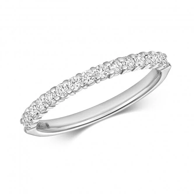 Open - Band Fashion Rings in Sterling Silver with Gemstone InlaysDiamond Jewellery 9ct White Gold Eternity Ring RD839W