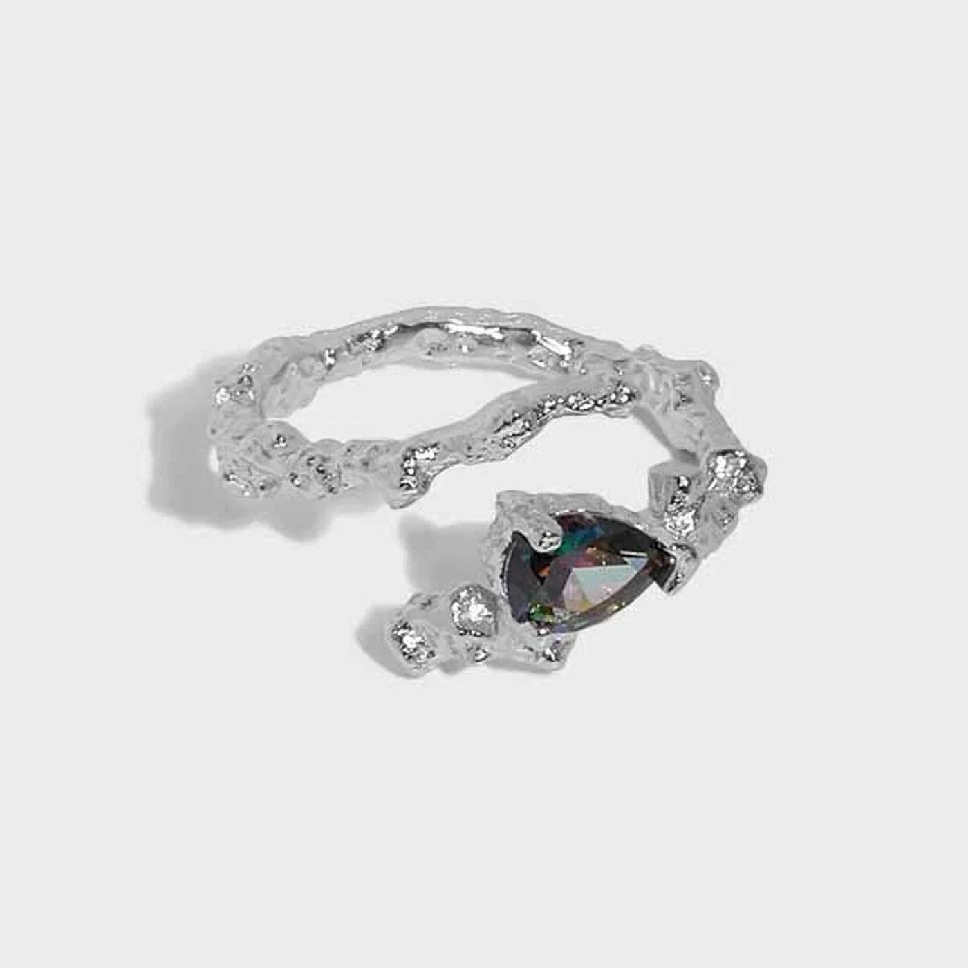 Geometric - Shaped Fashion Rings in Titanium with Iridescent InlaysLove Local Alba Alexandrite Ring