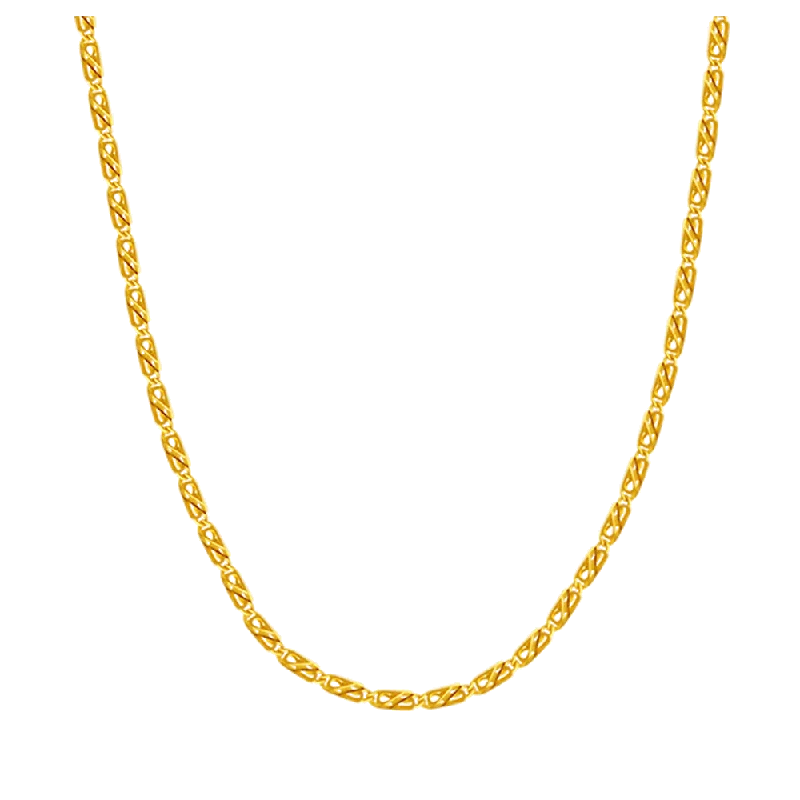 Three - Stone Women's Diamond Rings Symbolizing Past, Present, and Future with Emerald - Cut Diamonds22KT Yellow Gold Chain For Women