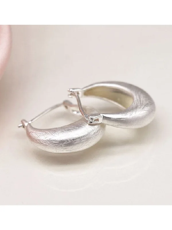 Diamond hoop earringsSilver Plated Chunky Hoop Earrings