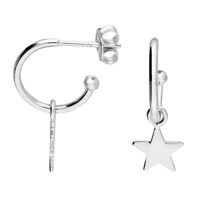 Hypoallergenic hoop earringsStar Charm Hoop Earrings