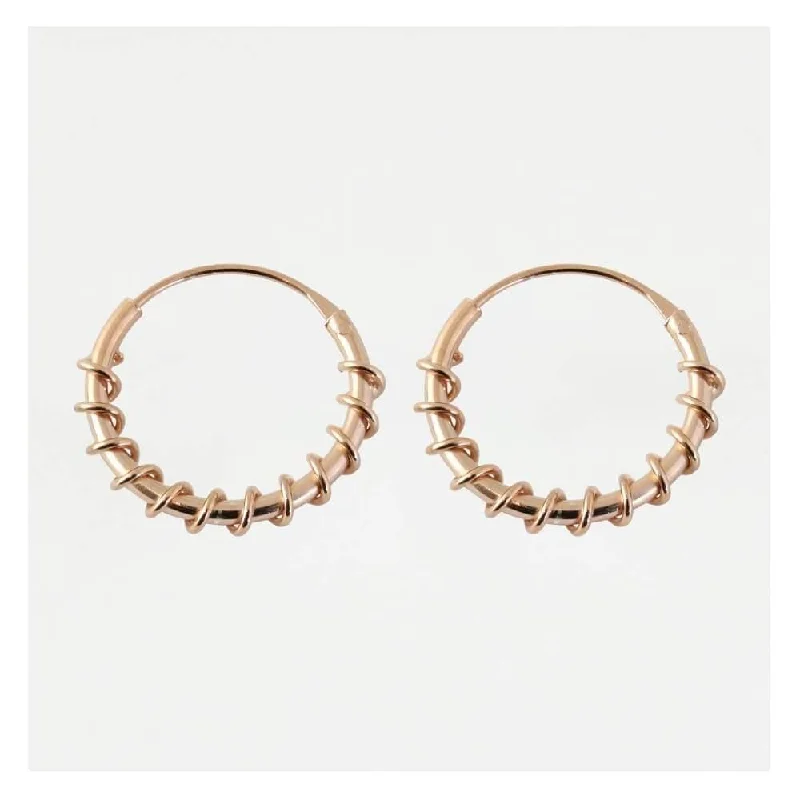 Everyday hoop earringsKingsley Ryan Rose Gold Vermeil Rope Twist Hoop Earrings