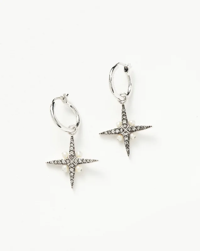 Small hoop earringsHarris Reed North Star Pearl Hoop Earrings | Sterling Silver/Pearl