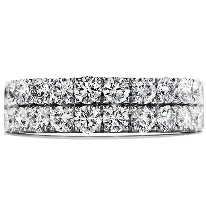 Women's Diamond Rings with Side - Stone Pave Setting for a Sparkling and Continuous ShineHearts On Fire Truly Classic Double-Row Band