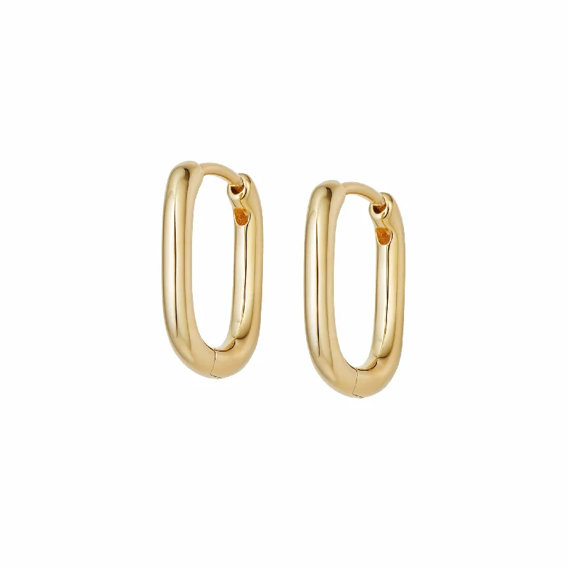 Silver hoop earringsEstée Lalonde Mini Square Hoop Earrings 18ct Gold Plate