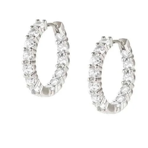 Small hoop earringsNomination Chic & Charm Silver and Cubic Zirconia Hoop Earrings