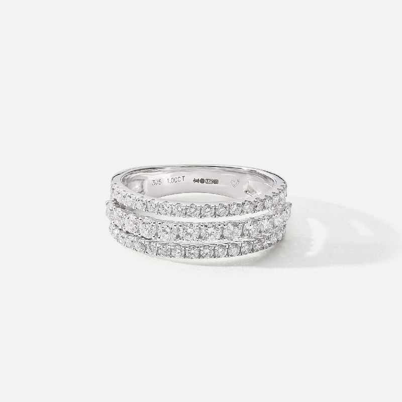 Stackable Fashion Rings in Rose - Gold Tone with Delicate Floral EngravingsColette | 9ct White Gold 1ct tw Lab Grown Diamond Ring