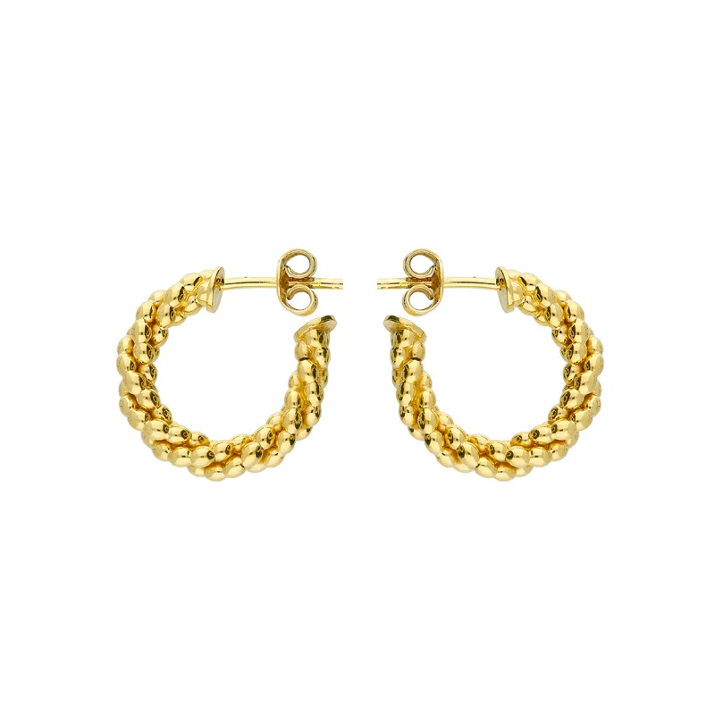 Small hoop earringsDainty London Gold Barnacle Huggie Hoop Earrings