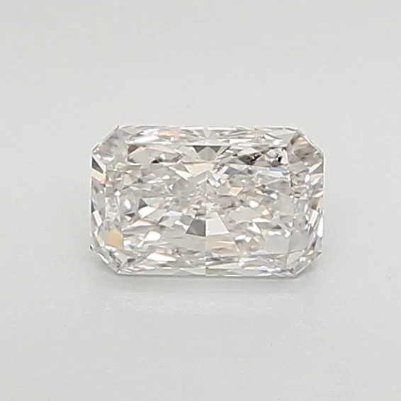 Round - cut diamond engagement ring with a twisted band design in 14K white goldRadiant 1.01 G SI1