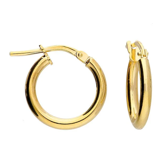 Trendy hoop earrings18ct Gold Vermeil Sterling Silver Hoop Earrings