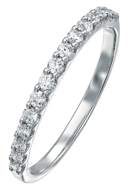 Minimalist Fashion Rings in Stainless Steel with a Single Solitaire CrystalPlatinum 0.26ct Diamond Eternity Ring