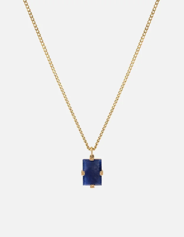 Enamel - Coated Women's Rings in Bright, Bold ColorsLennox Sodalite Necklace, Gold Vermeil