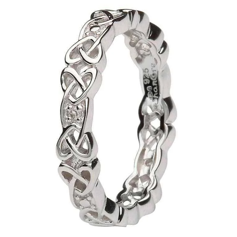 Women's Rings with Birthstones for a Personalized TouchSterling Silver Ladies Celtic Knot Rings SL-SD12