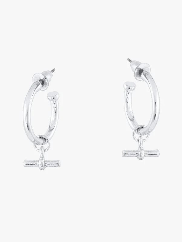 Hypoallergenic hoop earringsOctavia Tbar Hoop Earrings