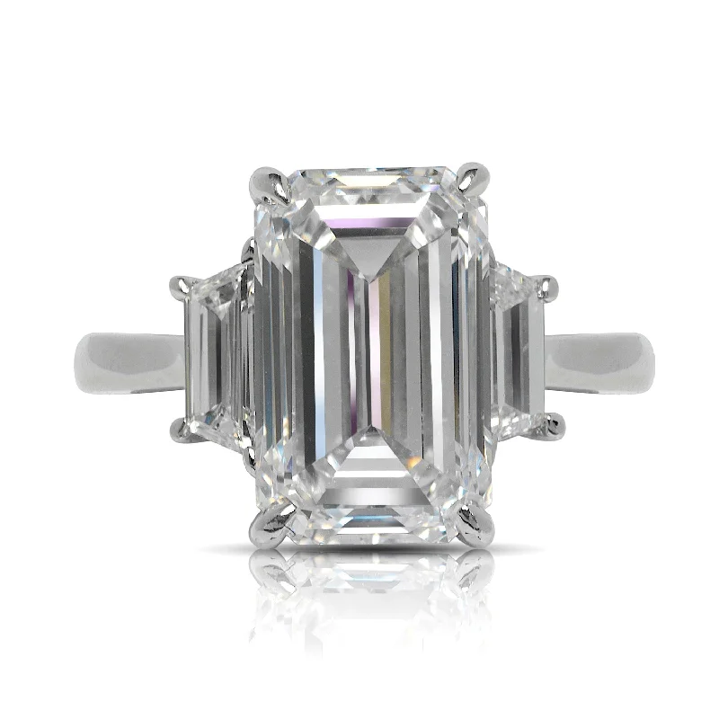 Marquise - Cut Women's Diamond Rings in Palladium for a Unique and Elongated ShapeSEDA 6 CARAT EMERALD CUT E COLOR VS1 CLARITY DIAMOND ENGAGEMENT RING PLATINUM GIA CERTIFIED 5 CT E VS1 BY MIKE NEKTA