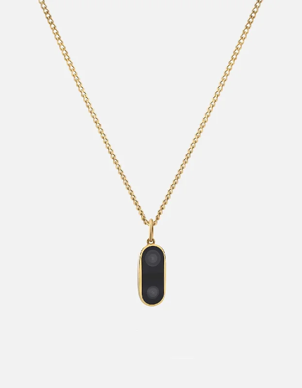 Art Deco - Inspired Women's Rings with Geometric Shapes in 14K GoldDual Camera Necklace, 14k Gold