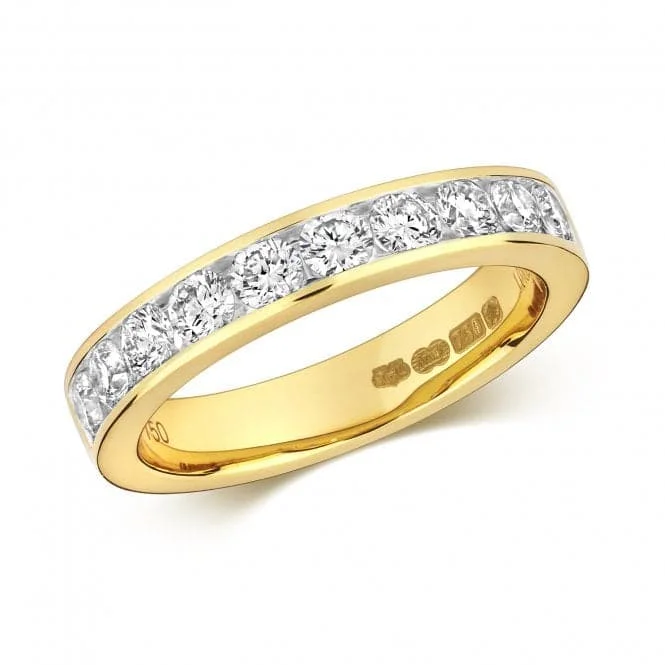 Pearl - Adorned Fashion Rings in Gold - Tone Alloy for a Sophisticated LookDiamond Jewellery 18K Gold 10-Diamond Eternity Ring RDQ149