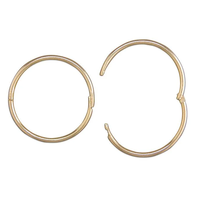 Huggie hoop earrings9ct Gold 1.6cm Sleeper Hoop Earrings