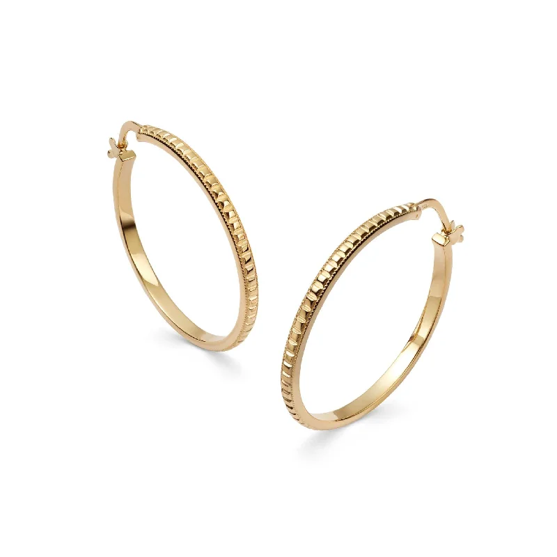 Statement hoop earringsStudded Hoop Earrings 18ct Gold Plate