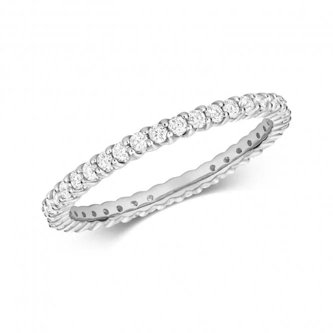 Pearl - Adorned Fashion Rings in Gold - Tone Alloy for a Sophisticated LookDiamond Jewellery 9ct White Gold Diamond Eternity Ring with 0.51 Carats RD837W