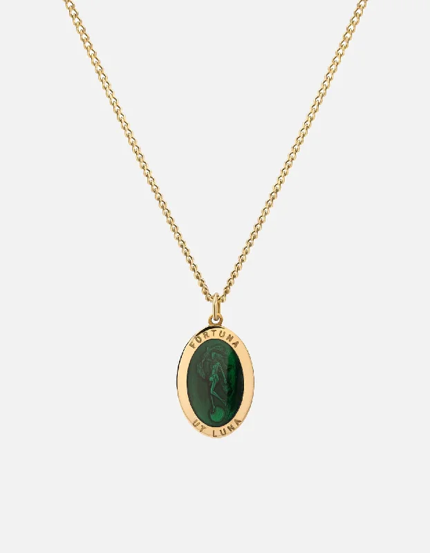 Silicone Women's Rings for a Comfortable and Durable OptionFortuna Necklace, Gold Vermeil/Green