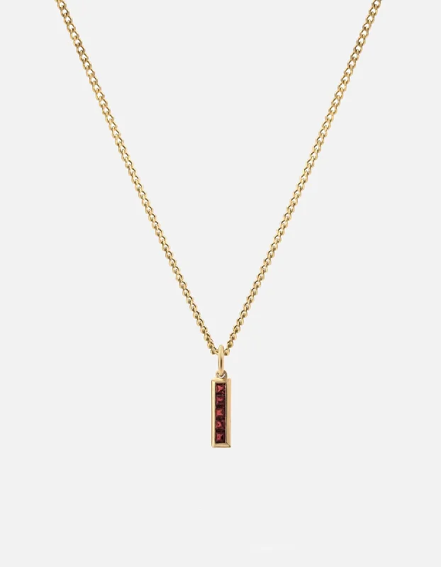 Women's Rings with Hidden Compartments for Secret KeepsakesSlim Totem Garnet Necklace, Gold Vermeil