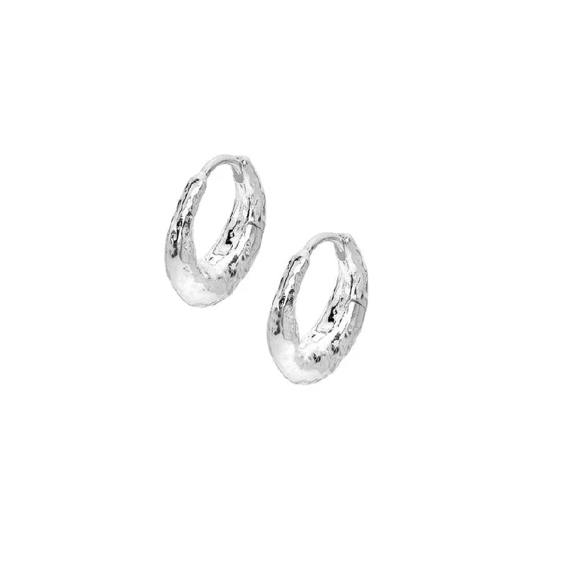 Hoop earrings for womenSea Gems Sterling Silver Ocean Nomad Huggie Hoop Earrings