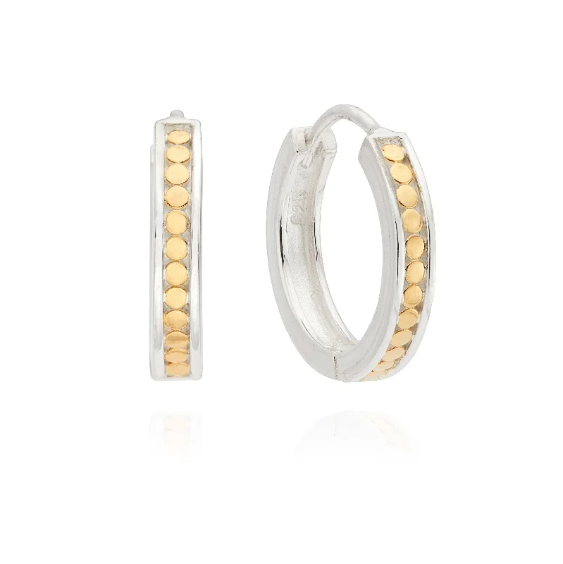 Everyday hoop earringsAnna Beck 18ct Gold Vermeil Small Reversible Hoop Earrings