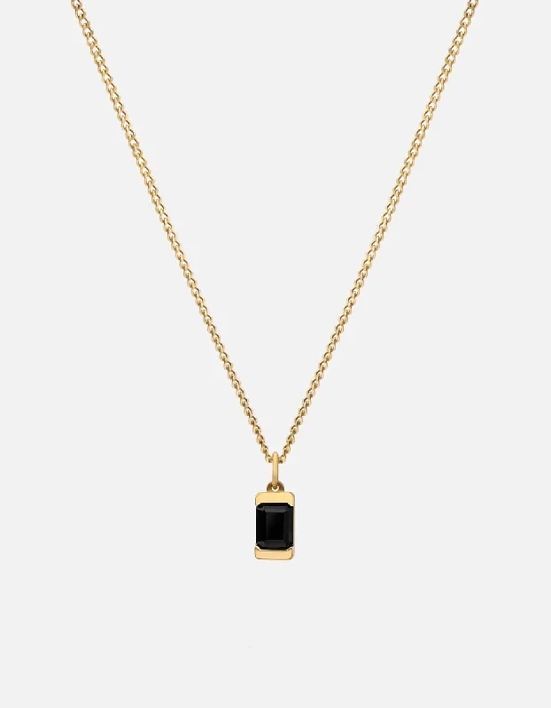 Women's Rings with Hidden Compartments for Secret KeepsakesValor Onyx Necklace, Gold Vermeil