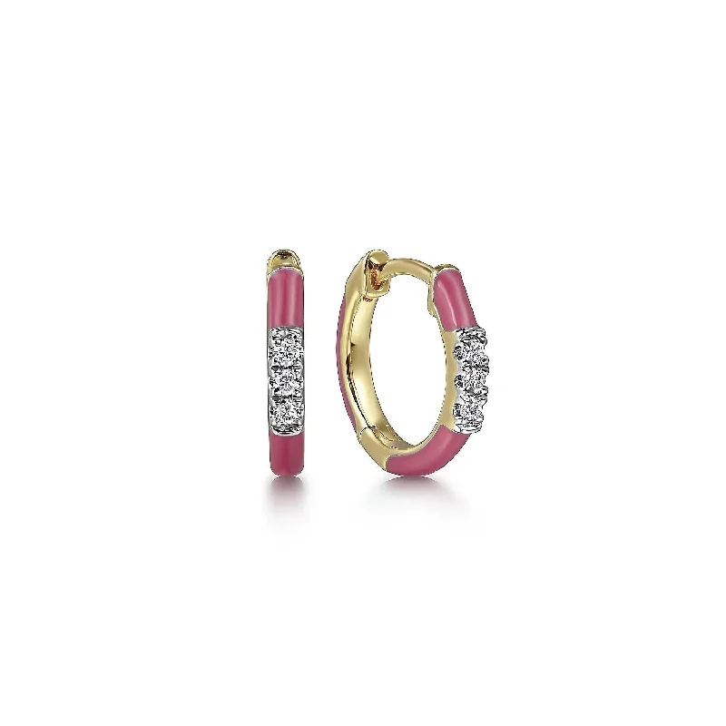 Men's Turquoise Engagement Rings in 925 Silver with a Southwestern - Inspired Band14K Yellow Gold Diamond Classic Huggie with Pink Enamel