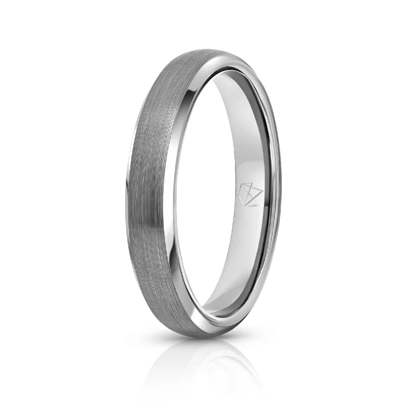 Silicone Women's Rings for a Comfortable and Durable OptionSilver Tungsten Ring - Sterling Silver - 4MM