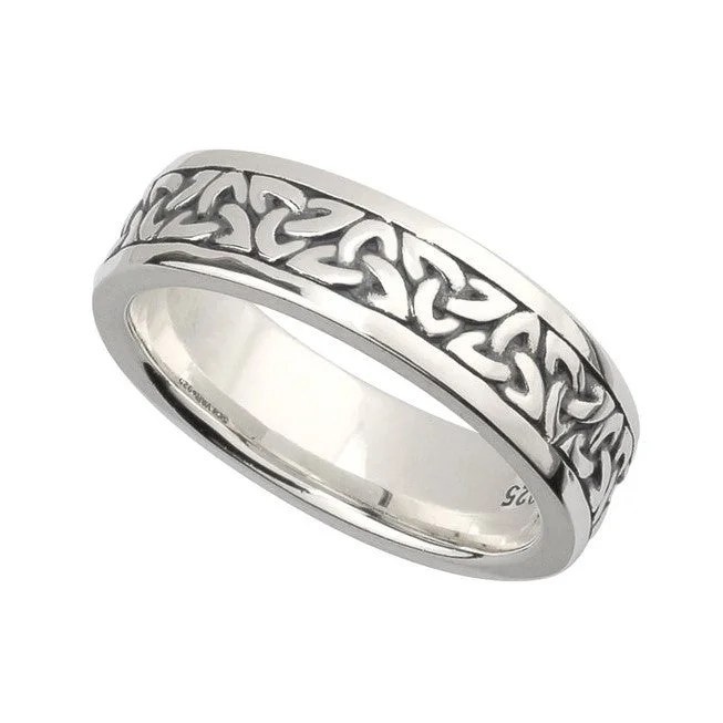 Art Deco - Inspired Women's Rings with Geometric Shapes in 14K GoldWomen's Sterling Silver Oxidized Trinity Knot Wedding Ring S21011