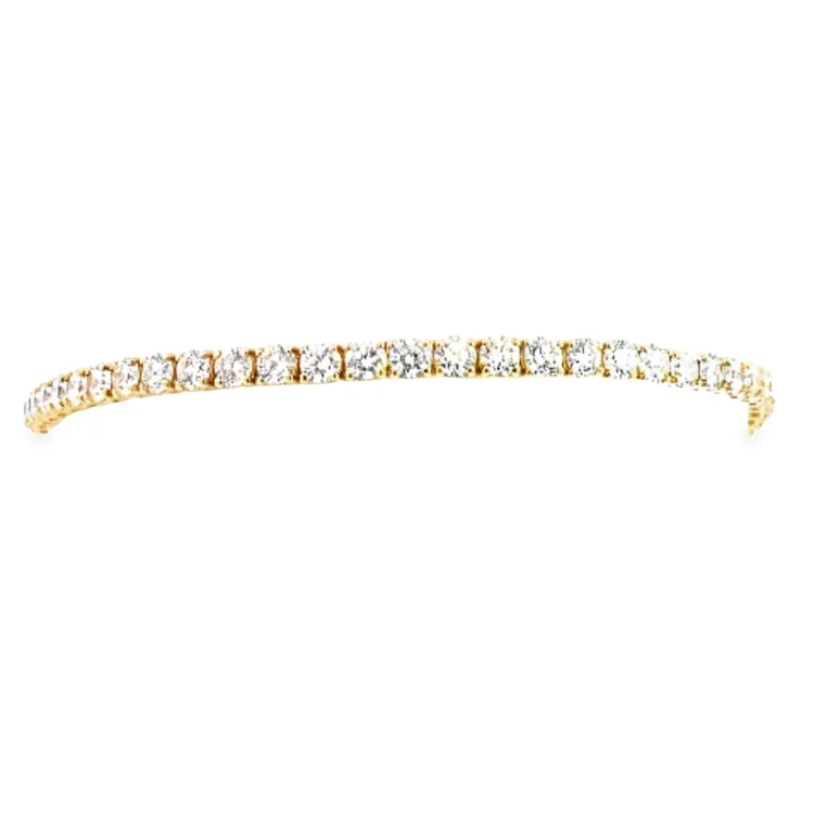 Heart - shaped diamond engagement ring with a hidden halo in 14K rose goldLAB GROWN ROUND DIAMONDS 5.96CTW TENNIS BRACELET