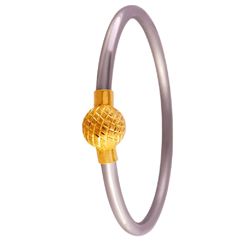 Women's Diamond Rings with Opal Inlays and Diamond Accents for a Mysterious and Iridescent Look22KT Yellow Gold Loha Bangle For Women