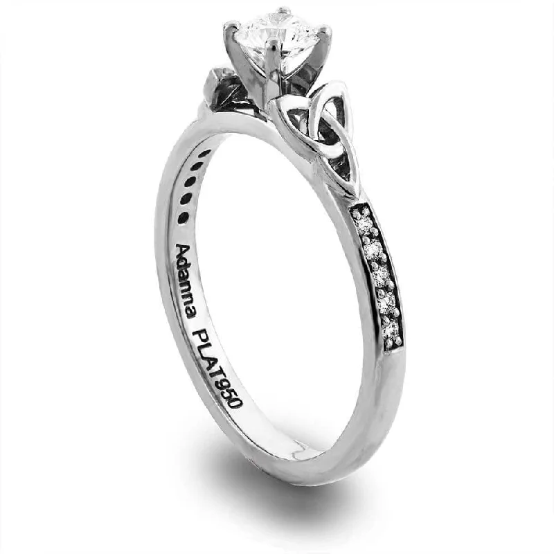 Tennis - Style Women's Rings with a Row of Round Diamonds in PlatinumADANNA Celtic Engagement Ring ADANNA-1-PLATINUM-ROUND