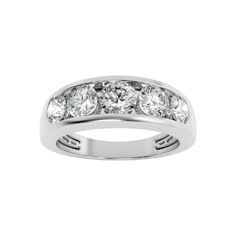 Channel - Set Women's Diamond Rings with Diamonds Securely Held in a Metal Groove for DurabilityMen's 2ctw Lab Grown Diamond Band