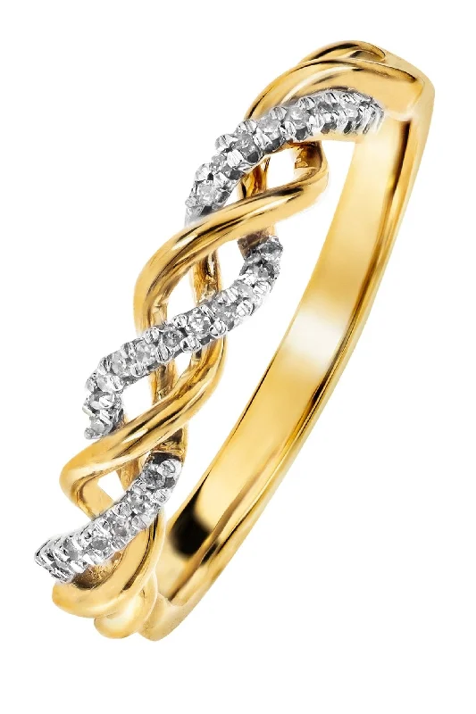 Statement - Making Fashion Rings in Gold - Plated Brass with Oversized Cubic Zirconia Stones9ct Yellow Gold Diamond Eternity Ring