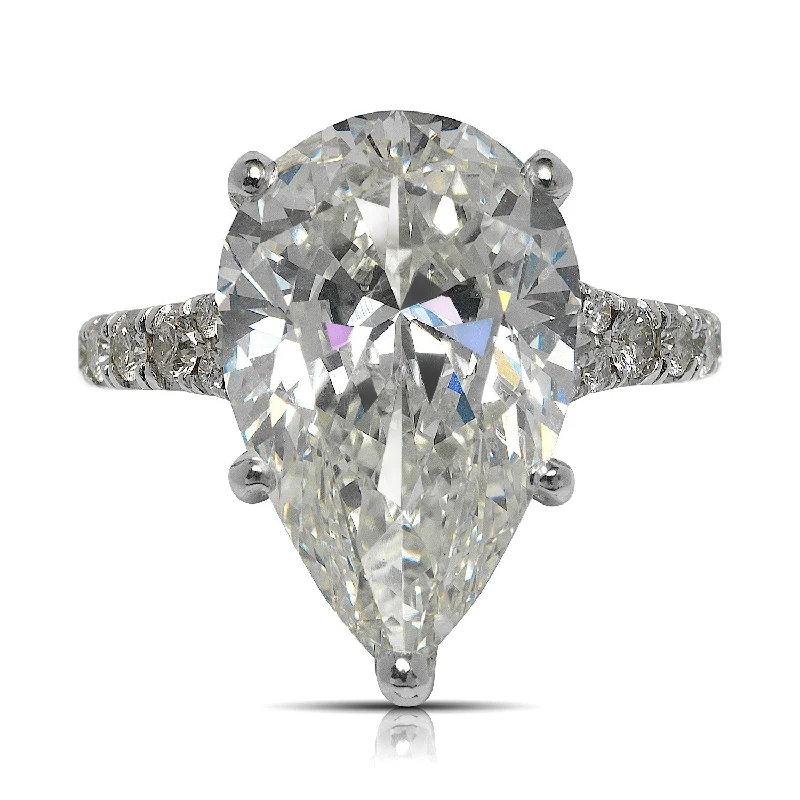 Signature - Design Women's Diamond Rings with a Brand - Specific Pattern and High - Quality DiamondsPALMA 8 CARAT PEAR SHAPE J COLOR VVS CLARITY DIAMOND ENGAGEMENT RING 18K WHITE GOLD GIA CERTIFIED 7 CT J VVS BY MIKE NEKTA