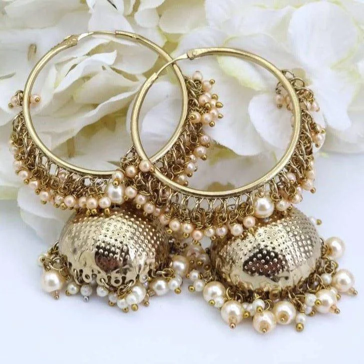 Minimalist hoop earringsDalia - Bali Jhumki Earrings