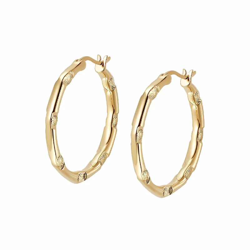 Large hoop earringsEstée Lalonde Goddess Glow Hoop Earrings 18ct Gold Plate