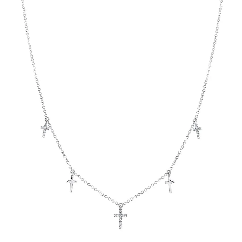 Men's Turquoise Engagement Rings in 925 Silver with a Southwestern - Inspired BandShy Creation 5 Station Diamond Cross Necklace