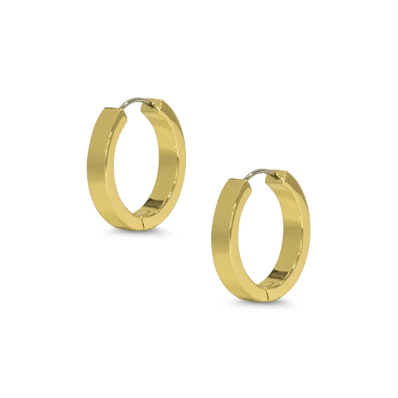 Small hoop earringsFlat Hoop Earrings - Medium