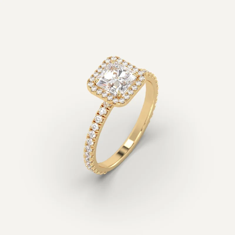 Men's Ruby Engagement Rings in Rose Gold with a Solitaire Design for a Romantic Gesture1 carat Radiant Cut Diamond Ring